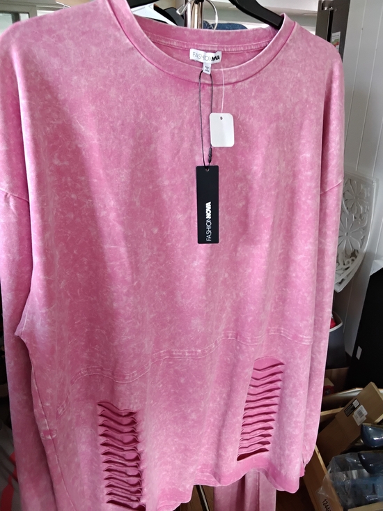 Fashion Nova Other - Fashion Nova Pink Mineral Wash Tee With Matching Pants